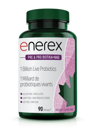 Enerex Pre & Pro Biotika+NAG 1 Billion Live Probiotics 90 Capsules Image 1