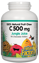 Factors C Natural Fruit Chews 500 mg - Jungle Juice Chewable Wafers Image 2