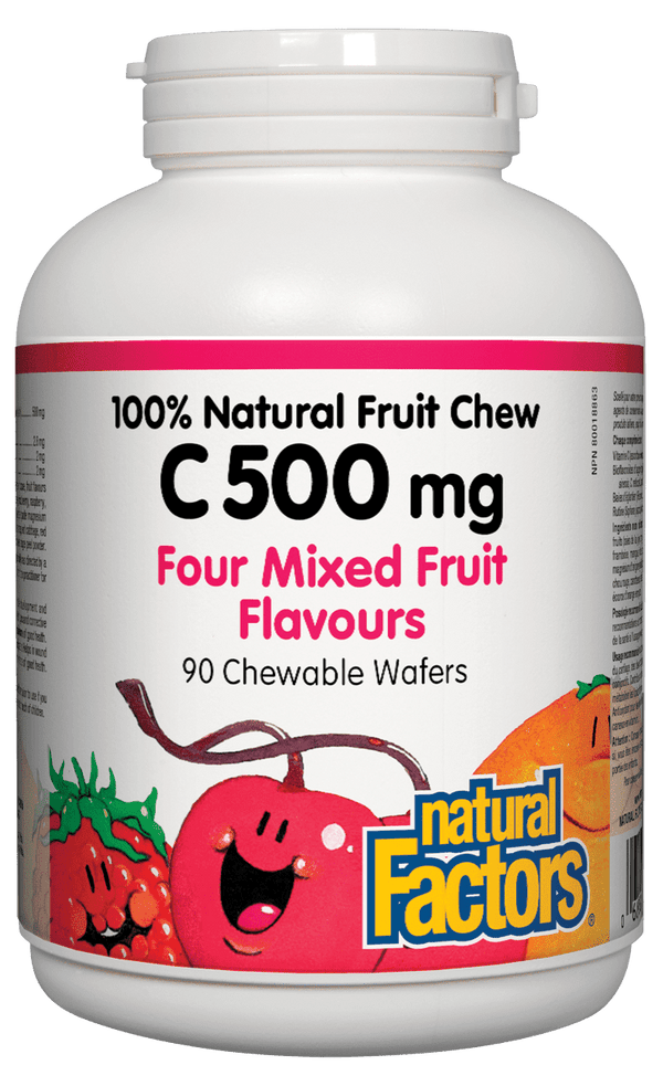 Factors C Natural Fruit Chews 500 mg - Mixed Fruits Chewable Wafers Image 2