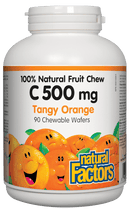 Factors C Natural Fruit Chews 500 mg - Tangy Orange Chewable Wafers Image 1