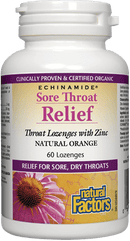 Factors Sore Throat Relief with Zinc - Natural Orange 60 Lozenges Image 1