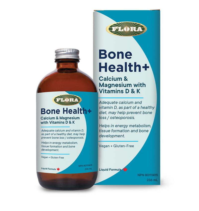 Flora Bone Health+ Calcium Magnesium with Vitamins D & K Liquid Formula Image 2