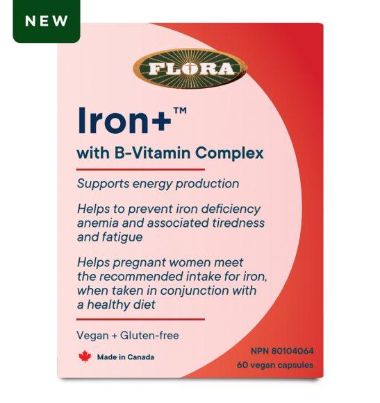 Flora Iron+ with B-Vitamin Complex 60 VCaps Image 1