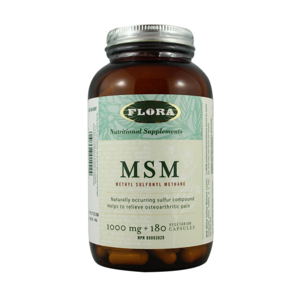 Flora MSM Methyl Sulfonyl Methane 1000 mg 180 VCaps Image 1