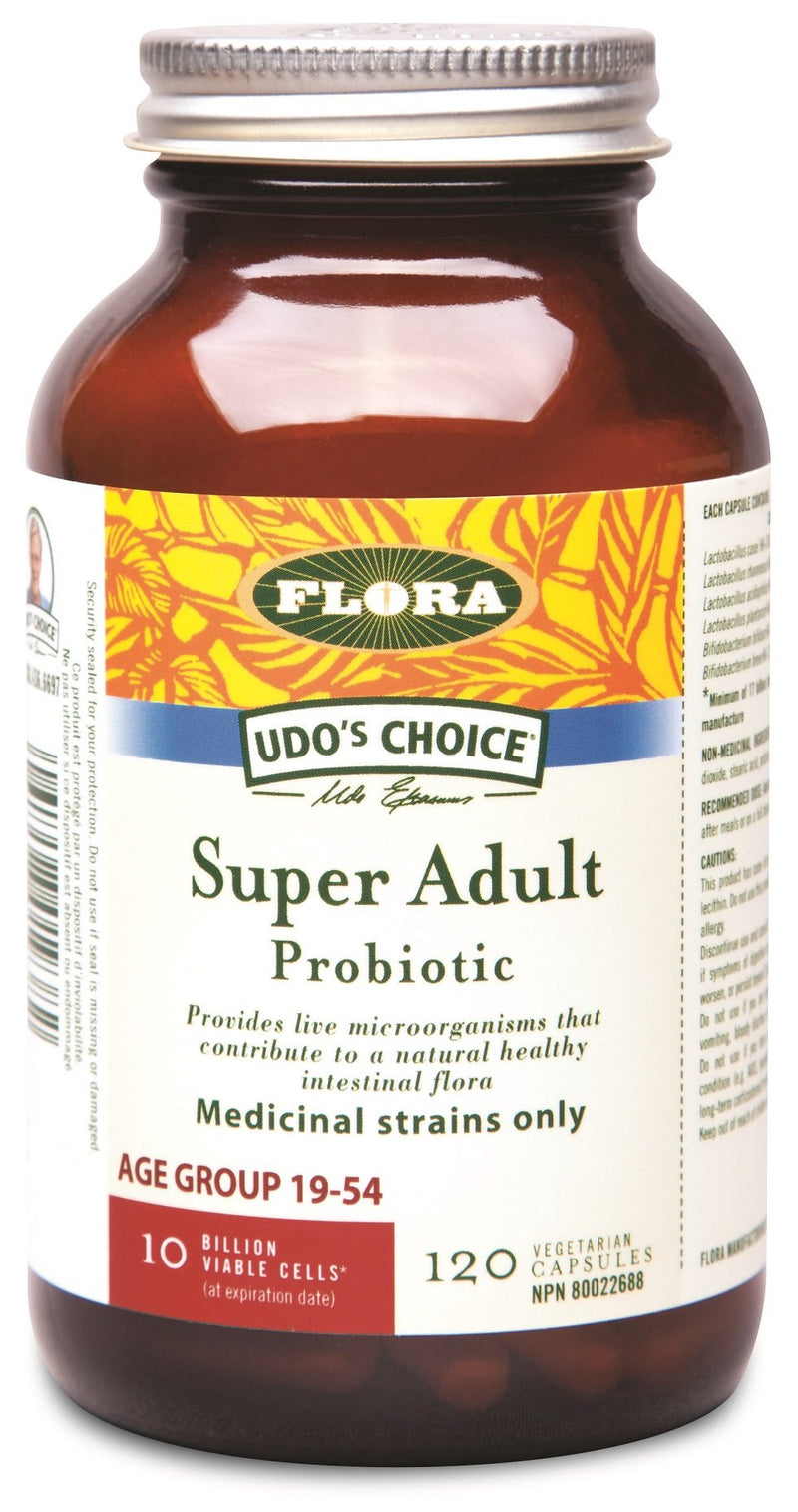 Flora Super Adult Probiotic 10 Billion Viable Cells 120 VCaps Image 1