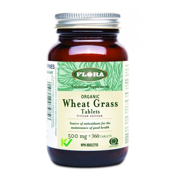 Flora Wheat Grass 500 mg Tablets Image 1