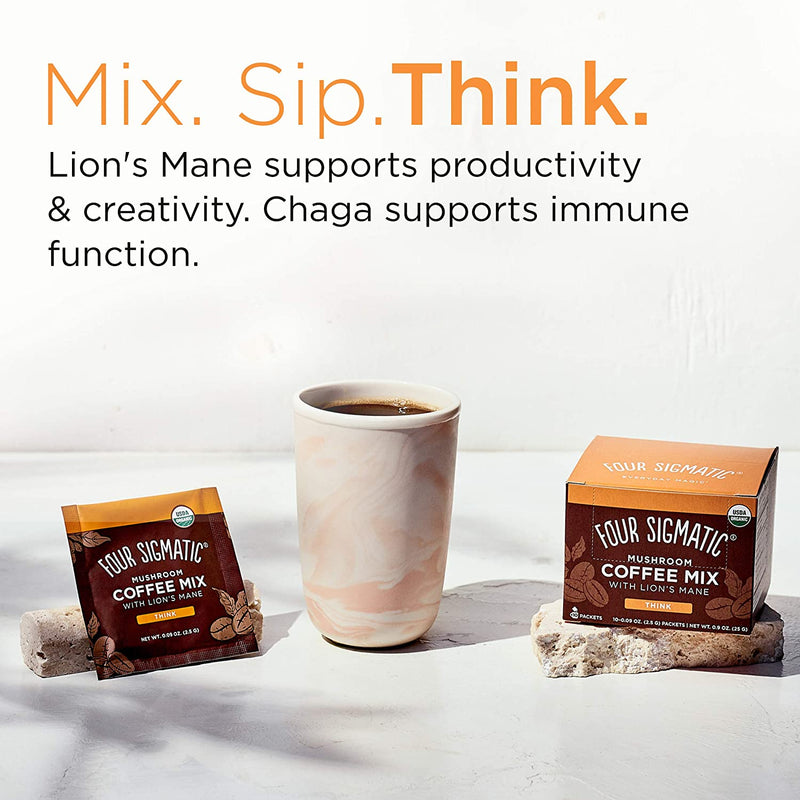 Four Sigmatic Mushroom Coffee Mix with Lion's Mane & Chaga 2.5 g Box of 10 Image 5