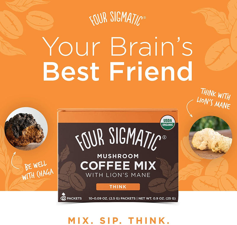 Four Sigmatic Mushroom Coffee Mix with Lion's Mane & Chaga 2.5 g Box of 10 Image 3
