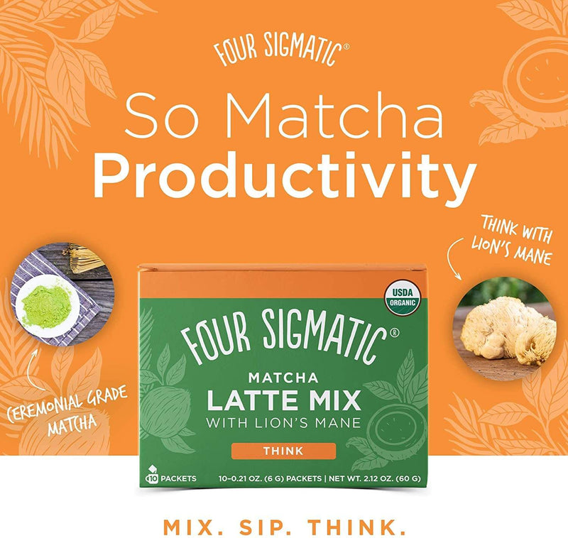 Four Sigmatic Mushroom Matcha Latte with Maitake 6 g Box of 10 Image 4