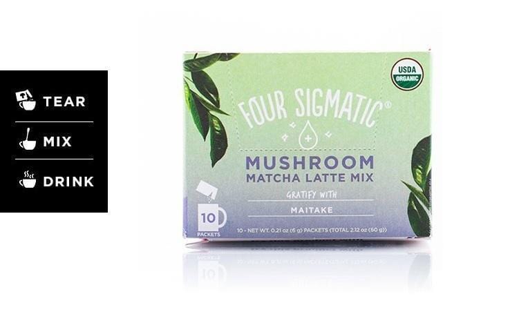 Four Sigmatic Mushroom Matcha Latte with Maitake 6 g Box of 10 Image 6