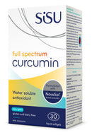 Sisu Full Spectrum Curcumin Softgels bottle, showcasing the premium turmeric supplement for joint and inflammatory support.