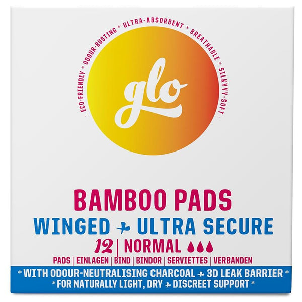 GLO Bamboo Winged & Ultra-Secure - Normal 12 Pads Image 1