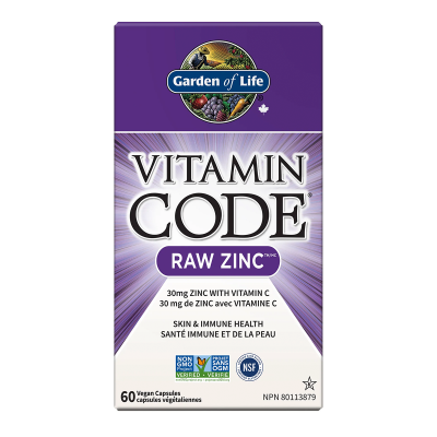 Garden of Life Vitamin Code Raw Zinc (60 Capsules)