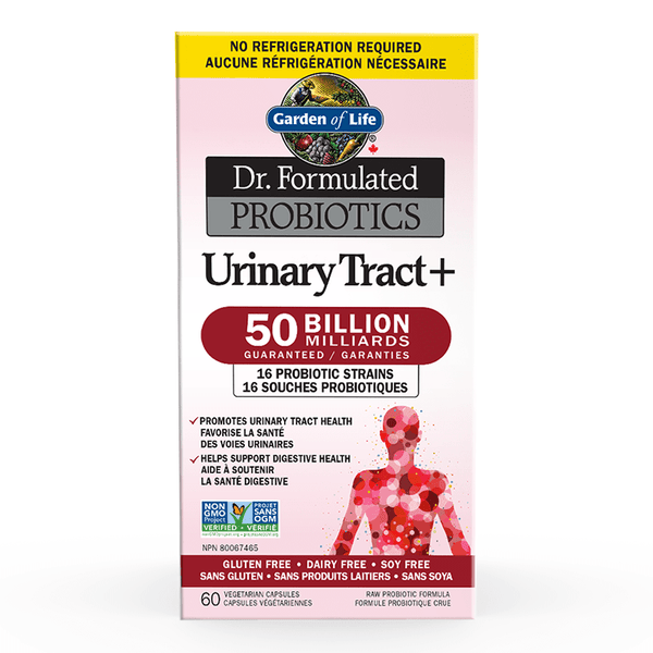 Garden of Life Dr. Formulated Probiotics Urinary Tract+ 50 Billion 60 VCaps Image 1