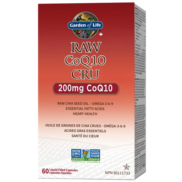 Garden of Life RAW CoQ10 CRU 200 mg 60 Capsules Image 1
