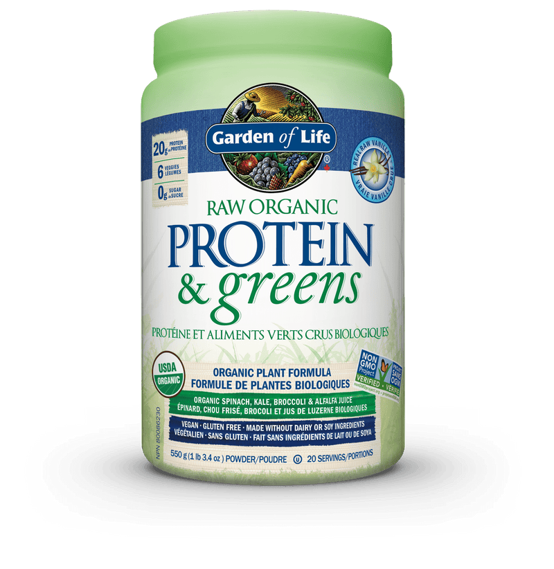 Garden of Life Raw Organic Protein & Greens - Vanilla 550 g Image 1
