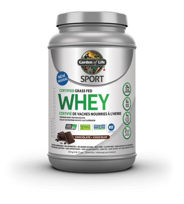 Garden of Life Sport Certified Grass Fed Whey - Chocolate 672 g Image 1