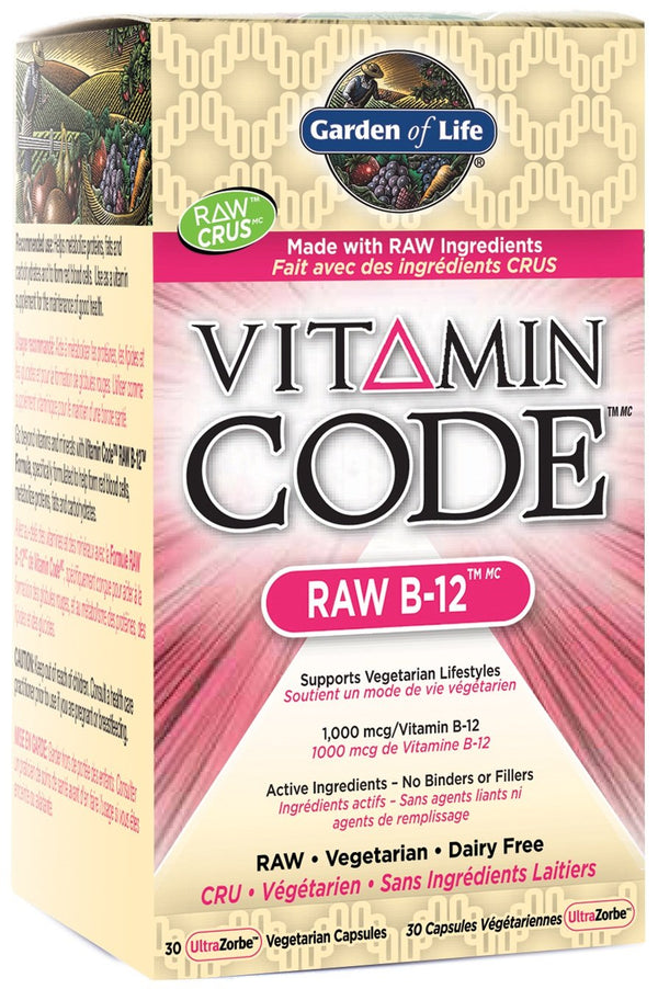 Garden of Life Vitamin Code Raw B-12 1000 mcg 30 VCaps Image 1