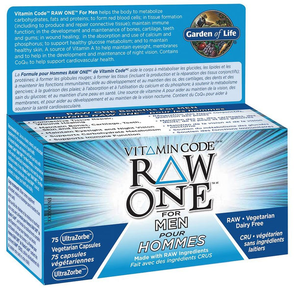 Garden of Life Vitamin Code Raw One for Men 75 VCaps Image 1