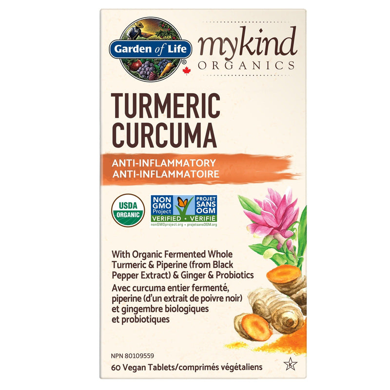 Garden of Life mykind Organics Turmeric 60 Tablets Image 1