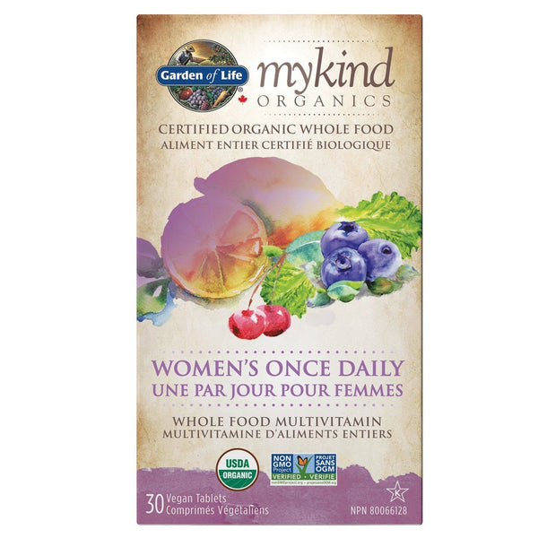 Garden of Life mykind Organics Women's Once Daily 30 Tablets Image 1