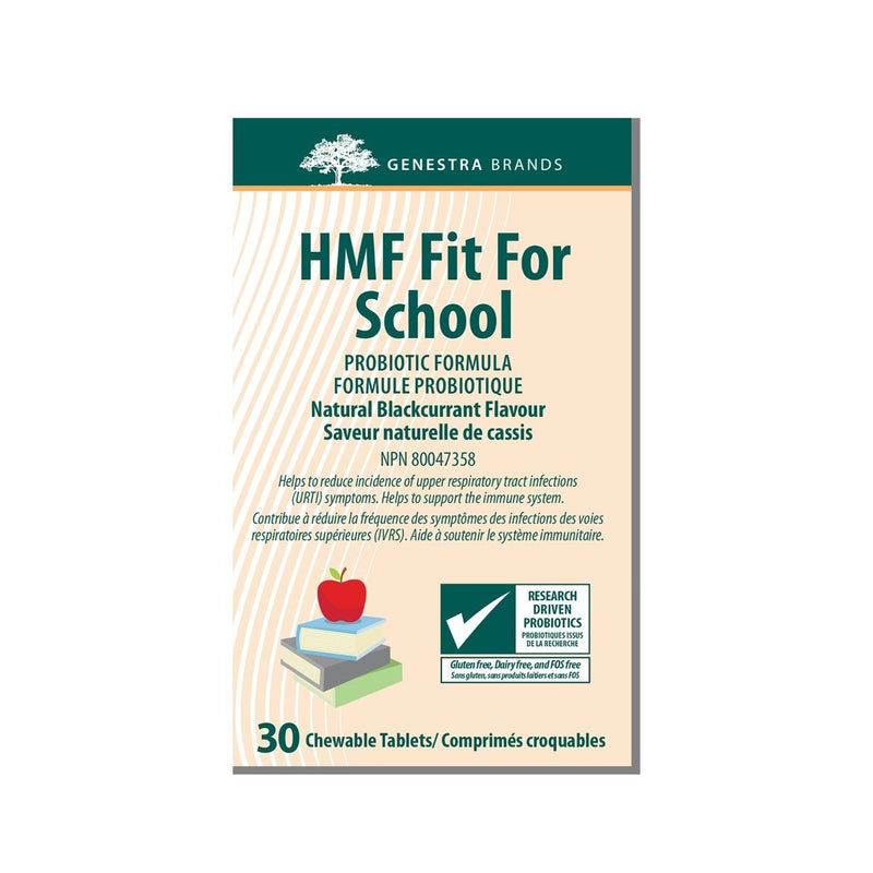Genestra HMF Fit for School Probiotic - Natural Black Currant 30 Chewable Tablets Image 1