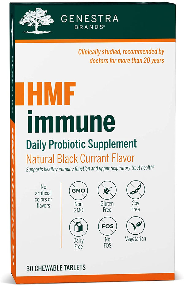 Genestra HMF Immune - Black Currant 30 Chewable Tablets Image 1