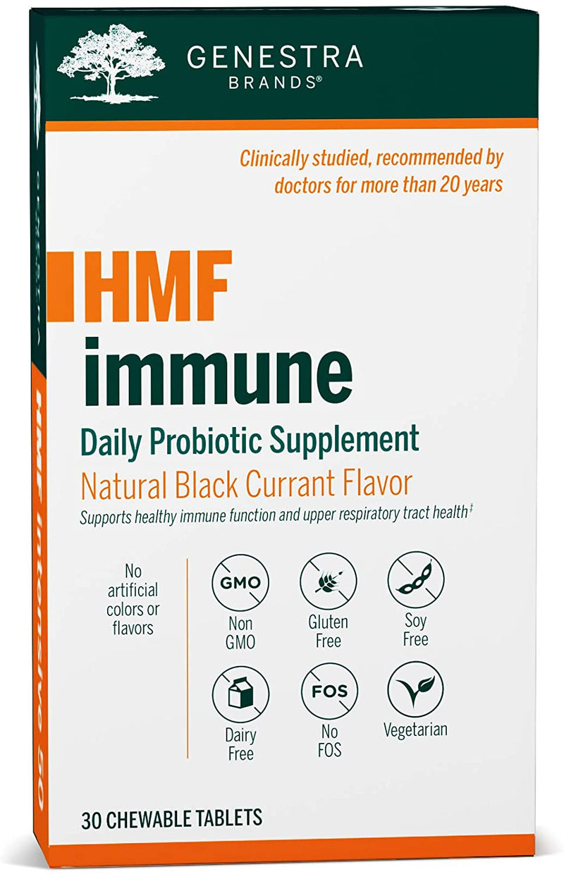 Genestra HMF Immune - Black Currant 30 Chewable Tablets Image 1
