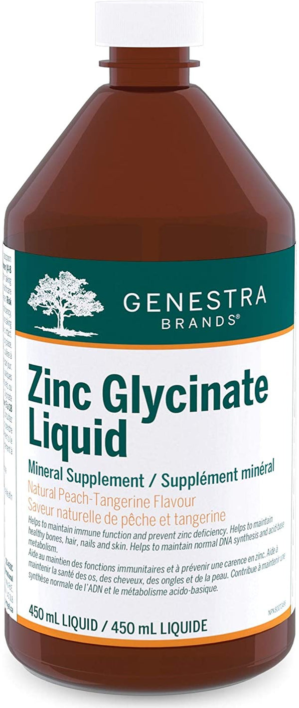 Genestra Zinc Glycinate Liquid - Natural Peach-Tangerine 450 mL Image 1