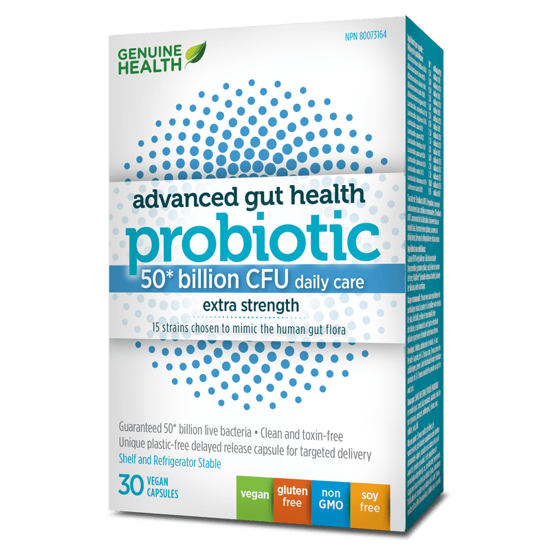 Genuine Advanced Gut Health Probiotic 50 Billion CFU VCaps Image 1