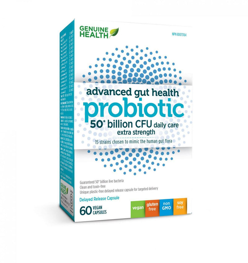 Genuine Advanced Gut Health Probiotic 50 Billion CFU VCaps Image 2