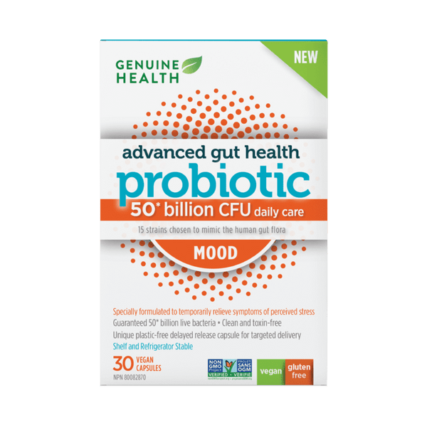 Genuine Advanced Gut Health Probiotic Mood 50 Billion CFU 30 VCaps Image 1