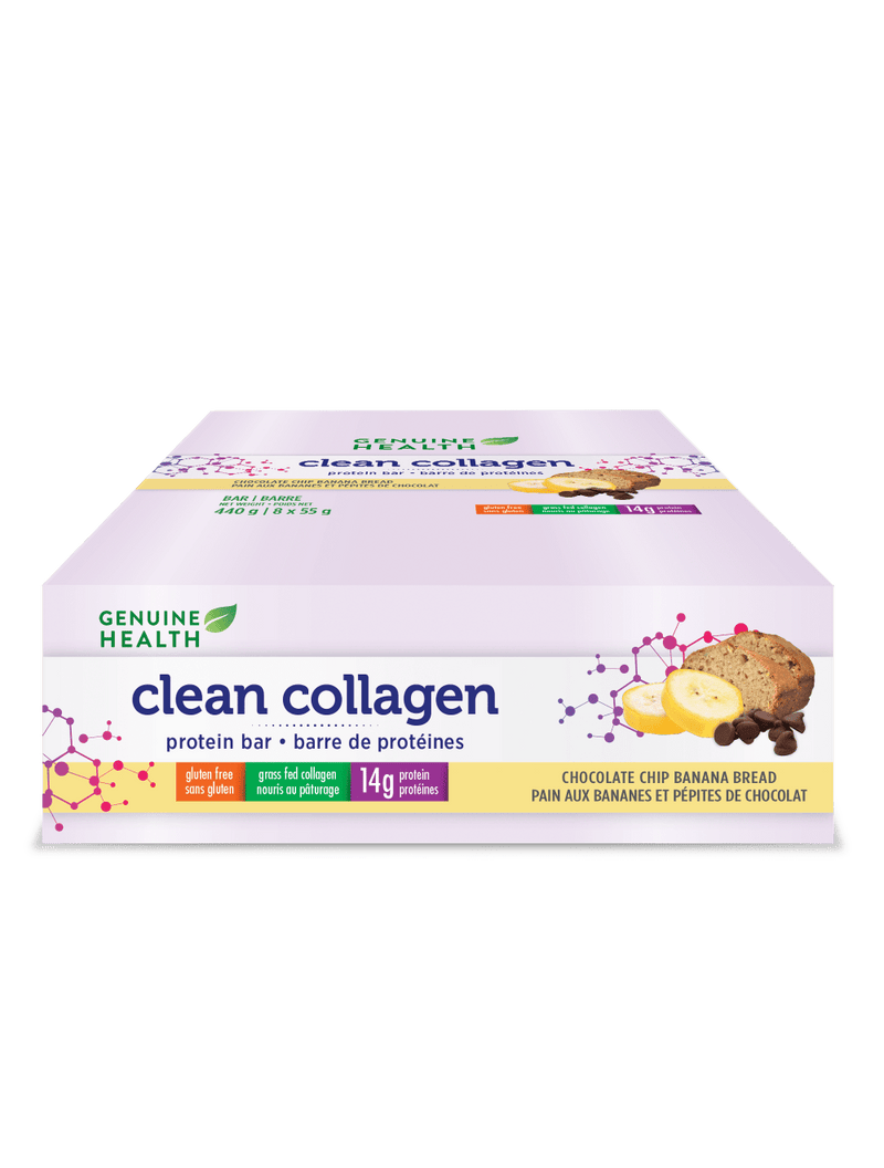 Genuine Health Clean Collagen Protein Bar - Chocolate Chip Banana Bread Image 2