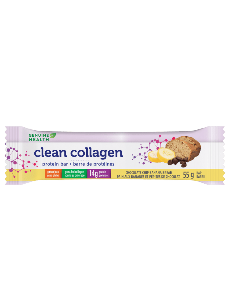 Genuine Health Clean Collagen Protein Bar - Chocolate Chip Banana Bread Image 3