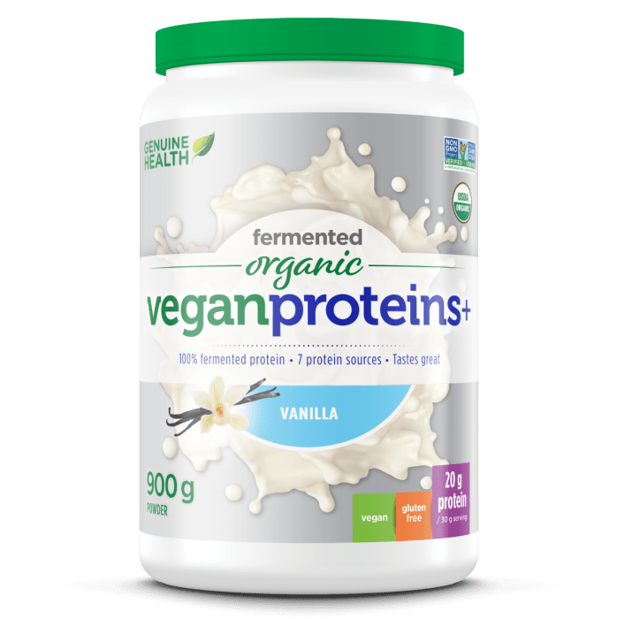Genuine Health Fermented Organic Vegan Proteins+ Powder - Vanilla Image 1