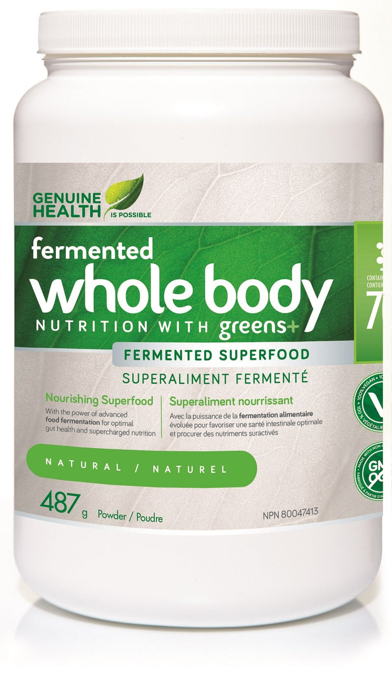 Genuine Health Greens+ Whole Body Nutrition Fermented Superfood - Natural 487 g Image 1