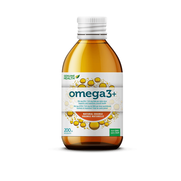 Genuine Health Omega3+ Liquid - Orange 200 mL Image 1