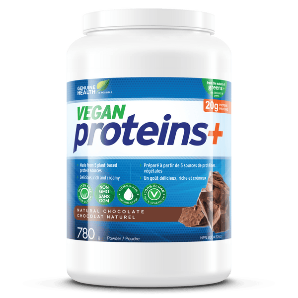 Genuine Health Vegan Proteins+ - Natural Chocolate 780 g Image 1