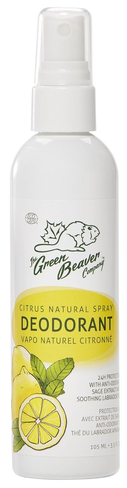 Green Beaver Natural Deodorant Spray - Citrus 105 mL Image 2