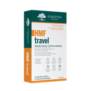 Genestra HMF Travel (30 VCaps) – A dietary supplement designed to support gut health during travel, featuring a blend of probiotics to maintain digestive balance and immune function. The packaging shows a clear label with product name and details, emphasizing the benefits of maintaining gut flora during travel.