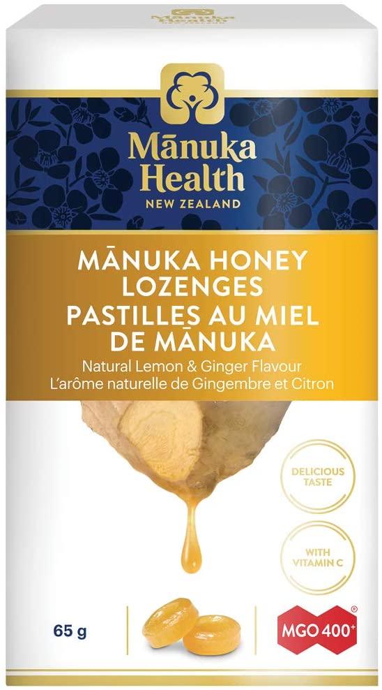 Health Manuka Honey Lozenges MGO 400+ - Natural Lemon & Ginger 65 g Image 1