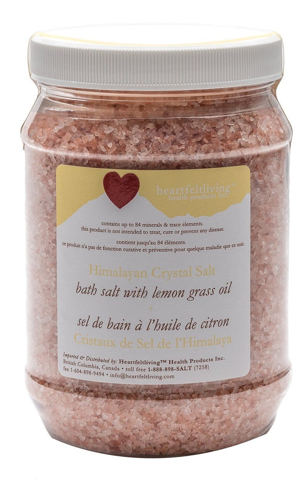 Heartfelt Living Himalayan Crystal - Bath Salt with Lemon Grass Oil 1 kg Image 1
