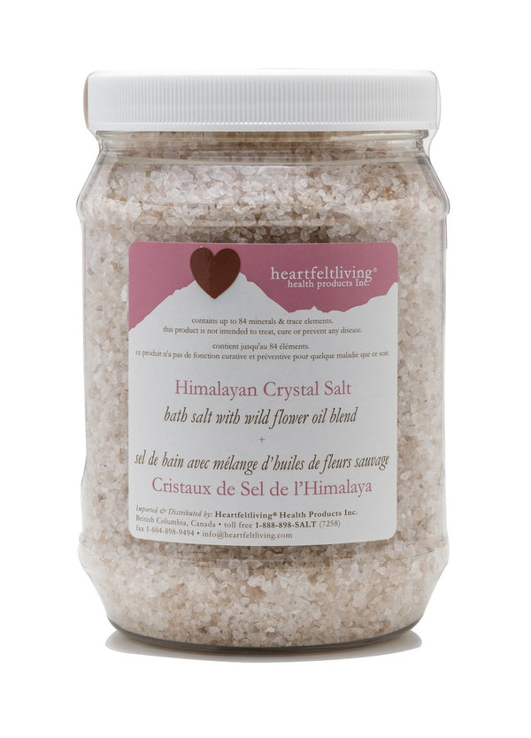 Heartfelt Living Himalayan Crystal - Bath Salt with Wild Flower Oil Blend 1 kg Image 1