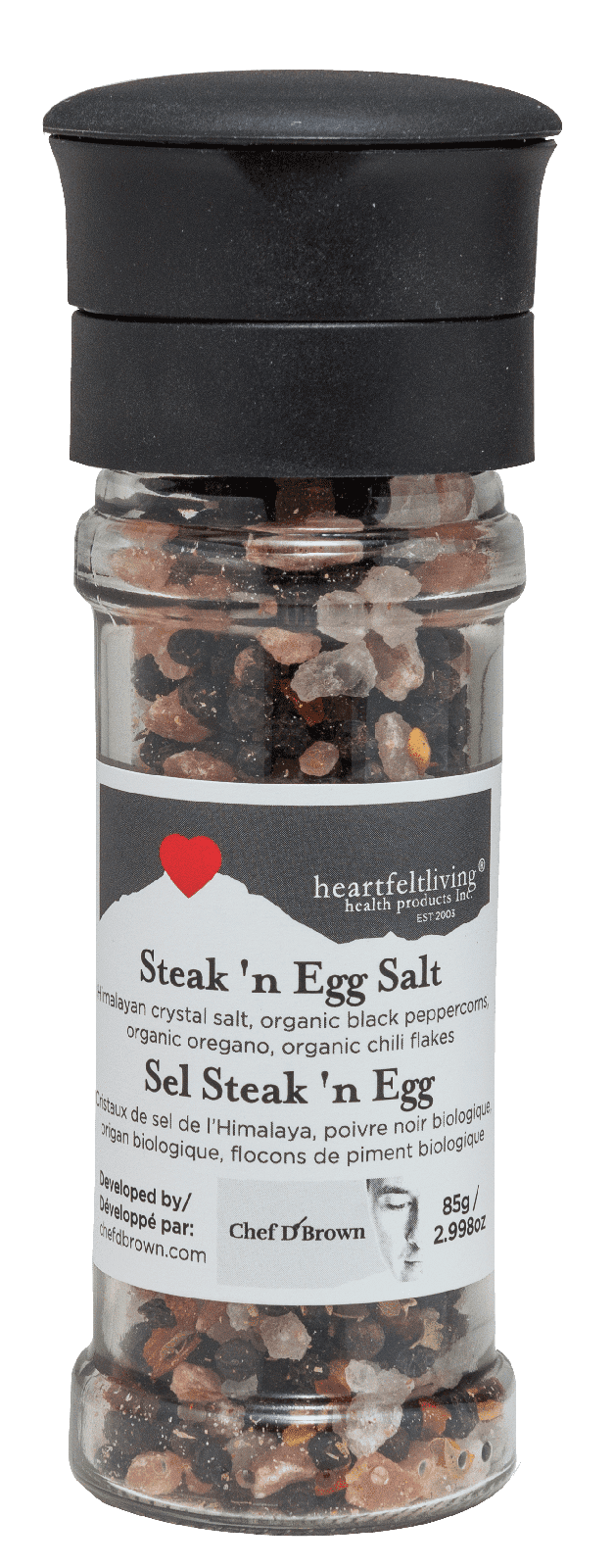 Heartfelt Living Himalayan Steak'n Egg Salt Grinder 85 g Image 1