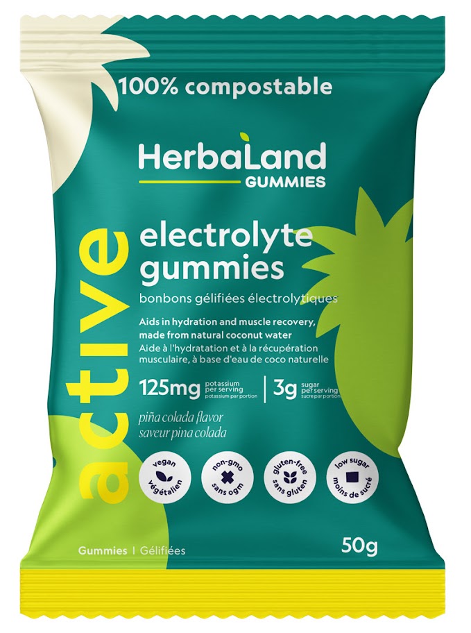 HerbaLand Active Electrolyte Gummies - Pina Colada Image 2