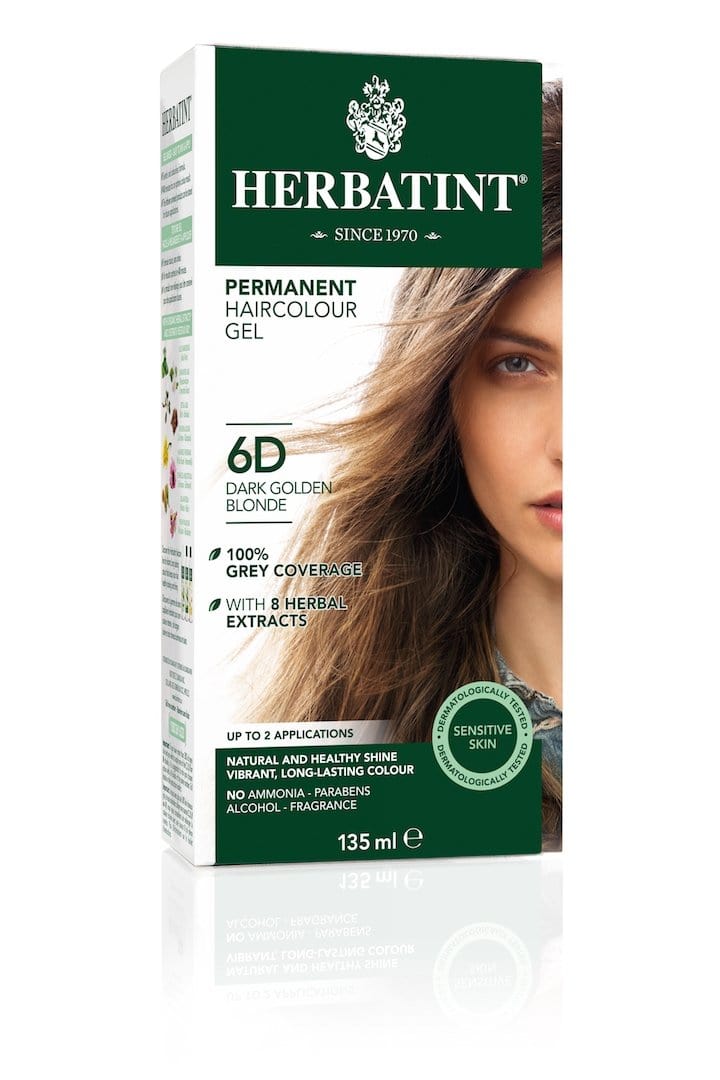 Herbatint Permanent Herbal Haircolor Gel - 6D Dark Golden Blonde 135 mL Image 1