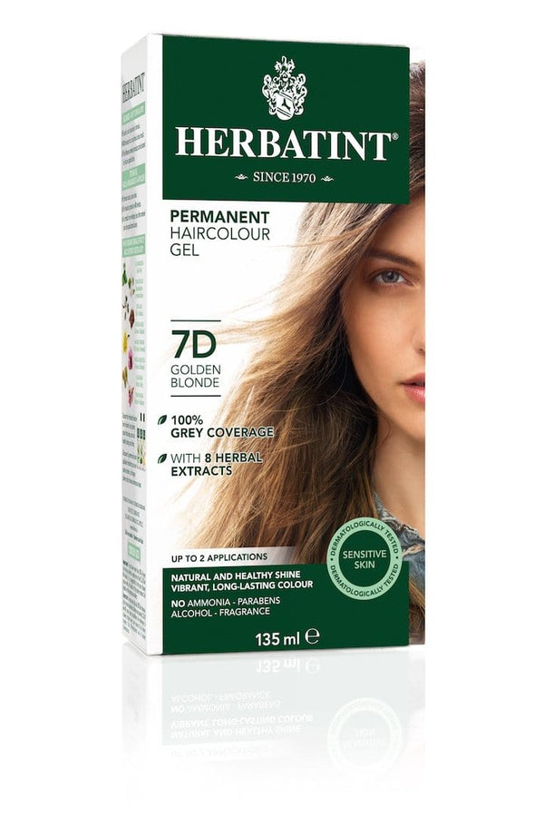 Herbatint Permanent Herbal Haircolor Gel - 7D Golden Blonde 135 mL Image 1
