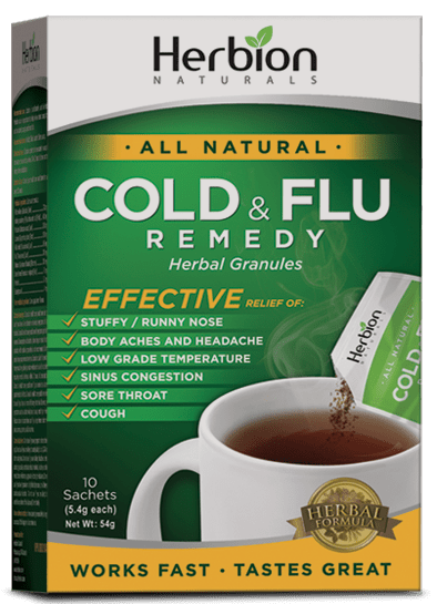 Herbion Naturals Cold & Flu Remedy 10 Sachets Image 1