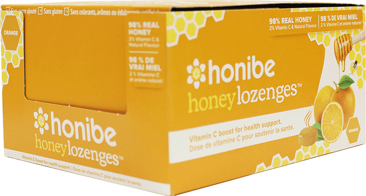 Honibe Honey Vitamin C Boost - Orange 10 Lozenges Image 2