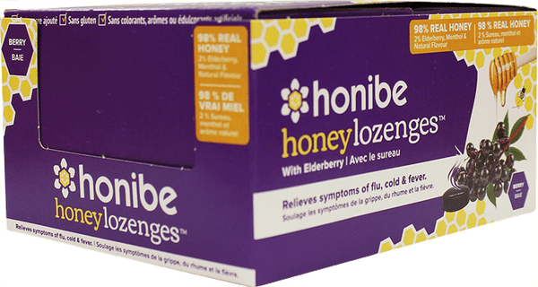 Honibe Honey with Elderberry - Berry 10 Lozenges Image 1